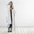 Bula Fiji Women's Day Hooded Blanket Turquoise Masi Tapa LT7