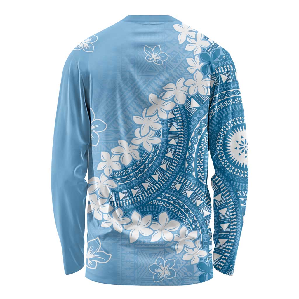Bula Fiji Women's Day Long Sleeve Shirt Turquoise Masi Tapa LT7 - Polynesian Pride
