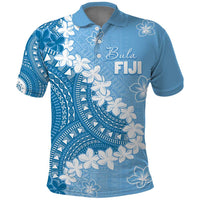Bula Fiji Women's Day Polo Shirt Turquoise Masi Tapa