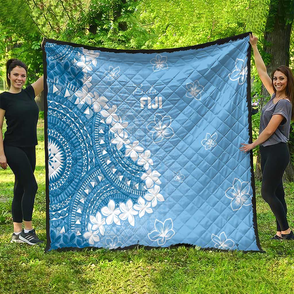 Bula Fiji Women's Day Quilt Turquoise Masi Tapa LT7 - Polynesian Pride