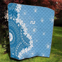 Bula Fiji Women's Day Quilt Turquoise Masi Tapa LT7 - Polynesian Pride