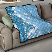 Bula Fiji Women's Day Quilt Turquoise Masi Tapa LT7 - Polynesian Pride