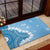 Bula Fiji Women's Day Rubber Doormat Turquoise Masi Tapa LT7