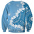 Bula Fiji Women's Day Sweatshirt Turquoise Masi Tapa