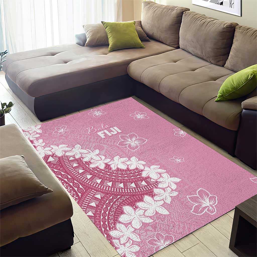 Bula Fiji Women's Day Area Rug Pink Masi Tapa
