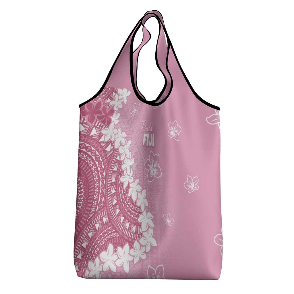 Bula Fiji Women's Day Grocery Bag Pink Masi Tapa