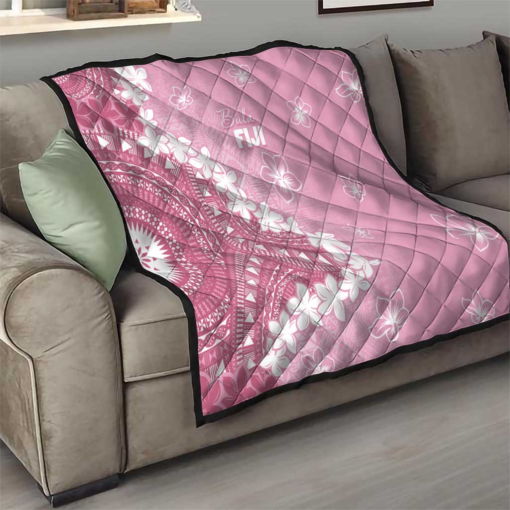 Bula Fiji Women's Day Quilt Pink Masi Tapa