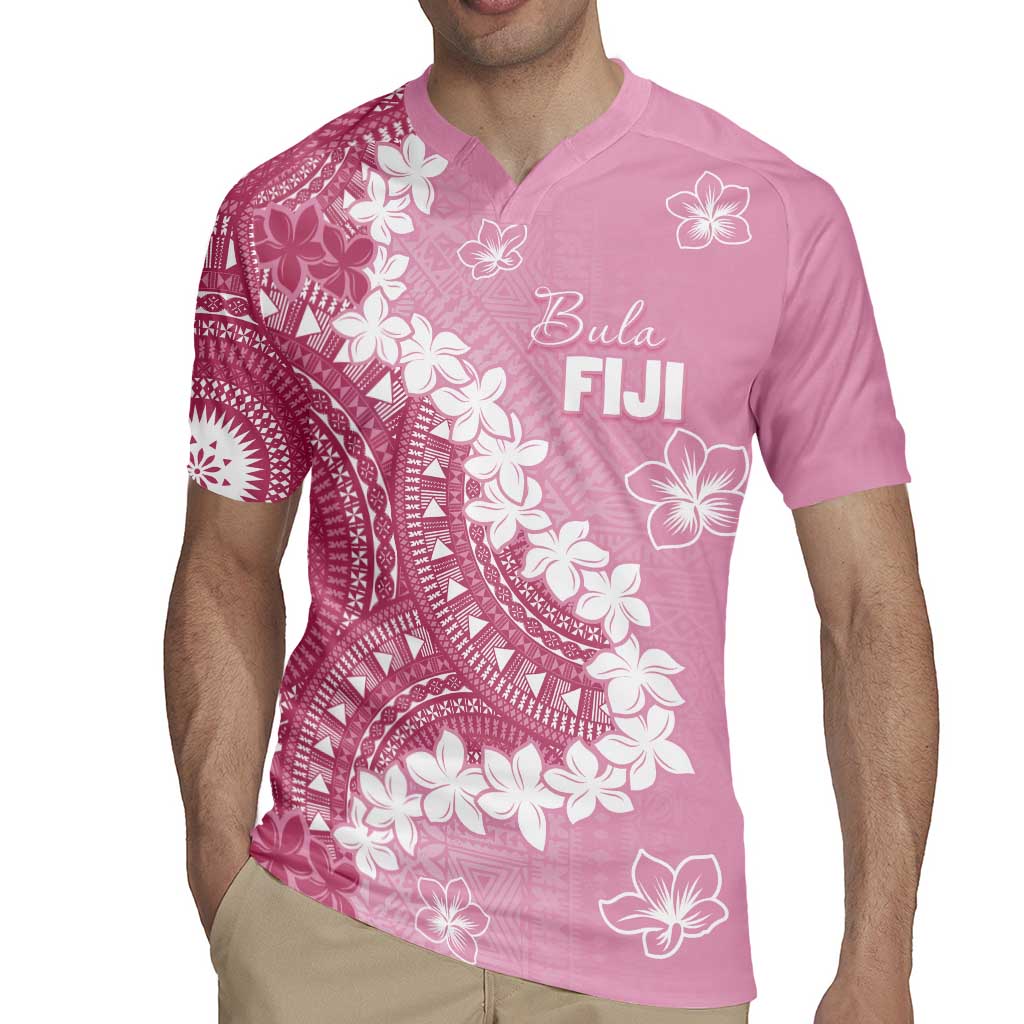 Bula Fiji Women's Day Rugby Jersey Pink Masi Tapa