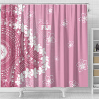 Bula Fiji Women's Day Shower Curtain Pink Masi Tapa