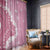 Bula Fiji Women's Day Window Curtain Pink Masi Tapa