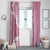 Bula Fiji Women's Day Window Curtain Pink Masi Tapa
