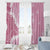 Bula Fiji Women's Day Window Curtain Pink Masi Tapa
