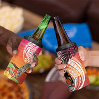 Polynesian Dreamy Turtle 4 in 1 Can Cooler Tumbler Sunset Scenery