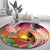 Polynesian Dreamy Turtle Round Carpet Sunset Scenery