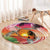 Polynesian Dreamy Turtle Round Carpet Sunset Scenery