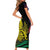 New Caledonia Kanaky Family Matching Short Sleeve Bodycon Dress and Hawaiian Shirt Stylized Fleche Faitiere With Kagu Bird