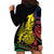 New Caledonia Kanaky Hoodie Dress Stylized Fleche Faitiere With Kagu Bird