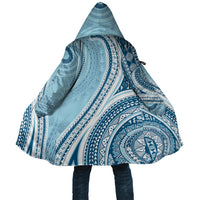 Bula Fiji Vintage Tapa Cloak Kaivity Masi Wave Motifs - Turquoise LT7 Unisex Turquoise - Polynesian Pride