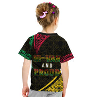Personalised Vanuatu Kid T Shirt Melanesian Sand Drawing Mixed - Ni Van and Proud LT7 - Polynesian Pride