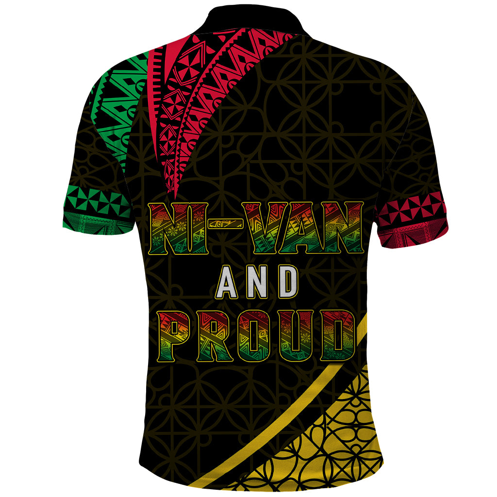 Custom Vanuatu Polo Shirt Melanesian Sand Drawing Mixed Ni Van and Proud LT7 - Polynesian Pride
