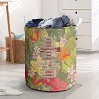 Mahalo Hawaii - ⁠Ka Pule a ka Haku Laundry Basket Tropical Flowers
