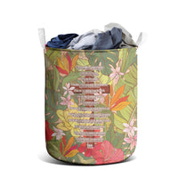 Mahalo Hawaii - ⁠Ka Pule a ka Haku Laundry Basket Tropical Flowers