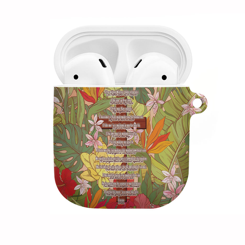 Mahalo Hawaii - Ka Pule a ka Haku AirPods Case Tropical Flowers LT7 Coral Pink - Polynesian Pride