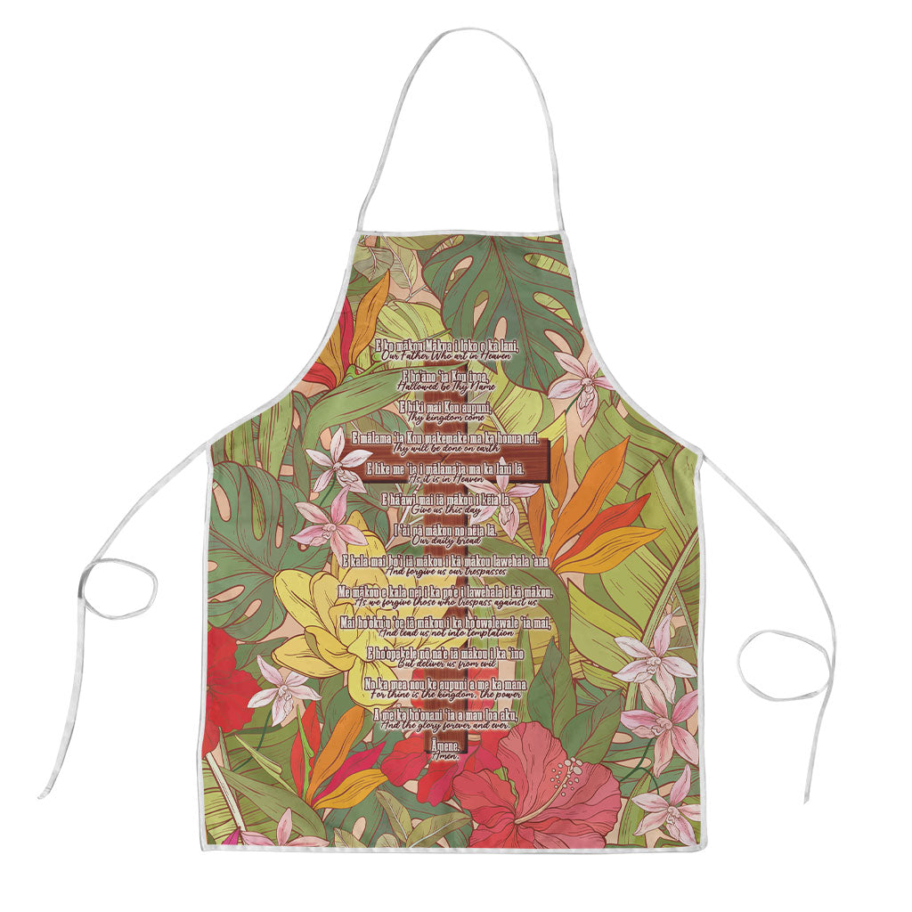 Mahalo Hawaii - ⁠Ka Pule a ka Haku Apron Tropical Flowers