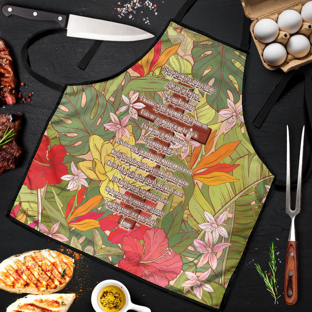 Mahalo Hawaii - ⁠Ka Pule a ka Haku Apron Tropical Flowers