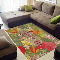 Mahalo Hawaii - ⁠Ka Pule a ka Haku Area Rug Tropical Flowers
