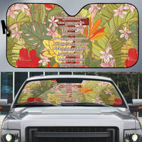 Mahalo Hawaii - ⁠Ka Pule a ka Haku Auto Sun Shade Tropical Flowers