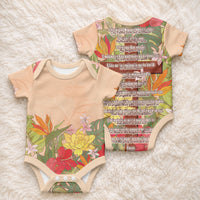 Mahalo Hawaii - ⁠Ka Pule a ka Haku Baby Onesie Tropical Flowers