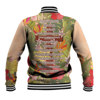 Mahalo Hawaii - ⁠Ka Pule a ka Haku Baseball Jacket Tropical Flowers