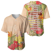 Mahalo Hawaii - ⁠Ka Pule a ka Haku Baseball Jersey Tropical Flowers