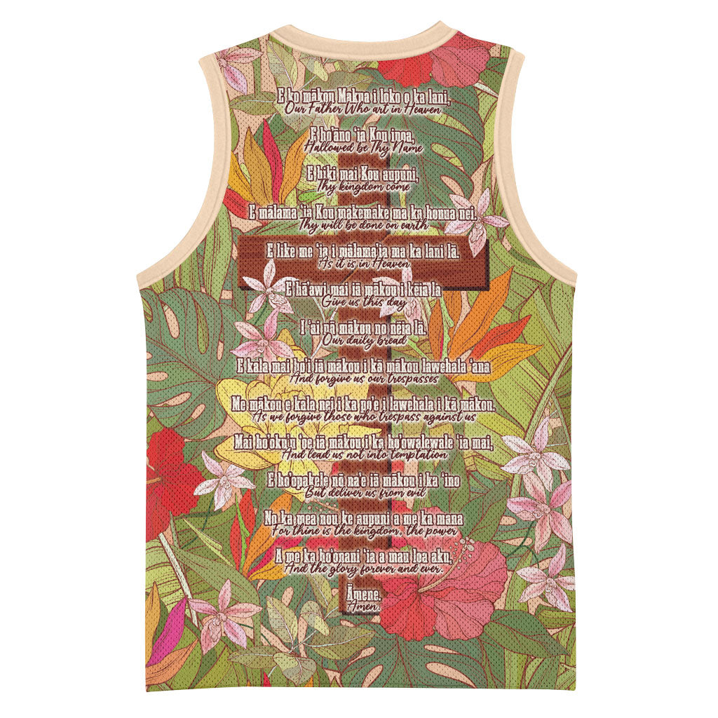 Mahalo Hawaii - ⁠Ka Pule a ka Haku Basketball Jersey Tropical Flowers