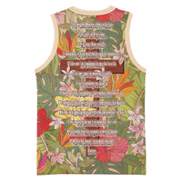 Mahalo Hawaii - ⁠Ka Pule a ka Haku Basketball Jersey Tropical Flowers