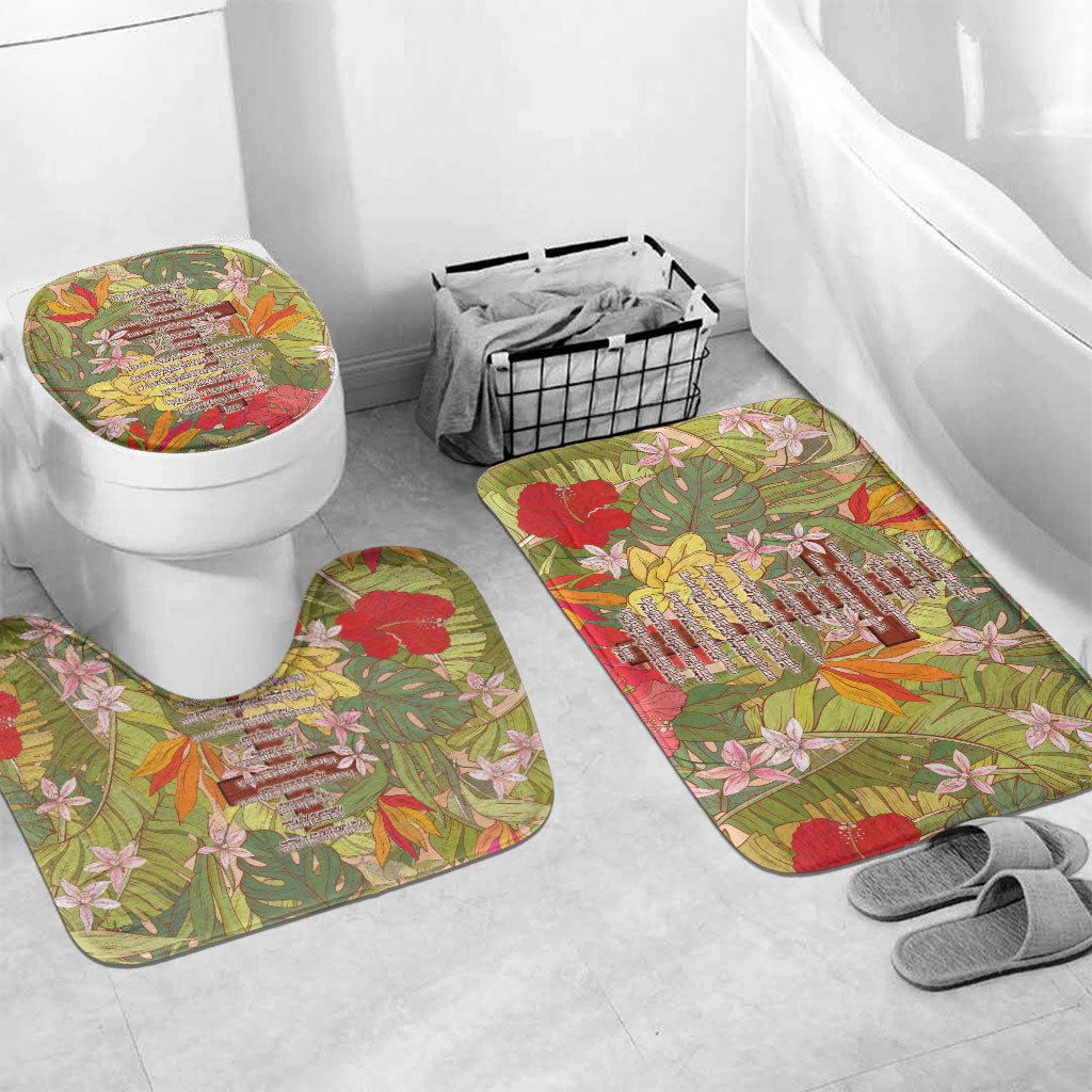 Mahalo Hawaii - ⁠Ka Pule a ka Haku Bathroom Set Tropical Flowers