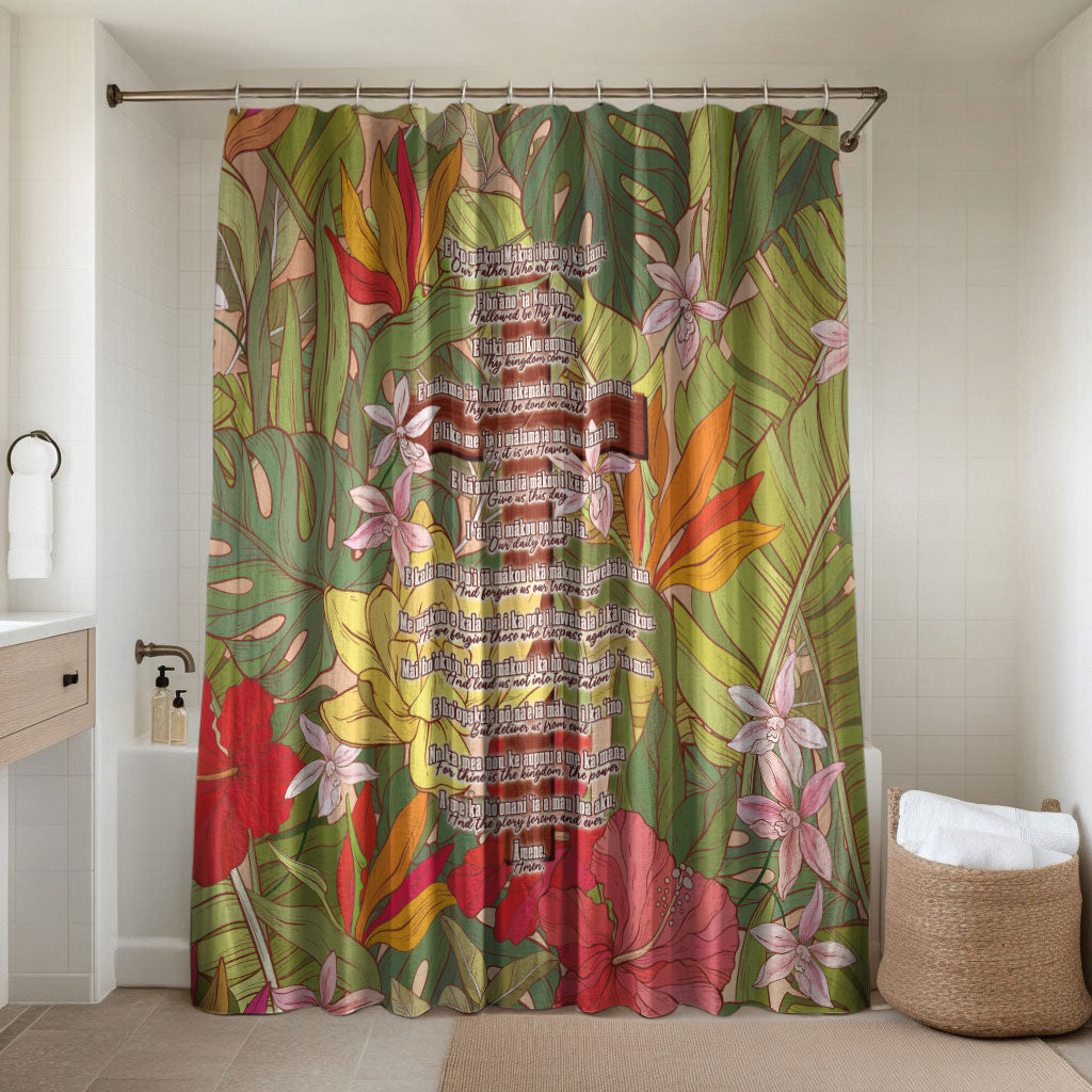 Mahalo Hawaii - ⁠Ka Pule a ka Haku Bathroom Set Tropical Flowers