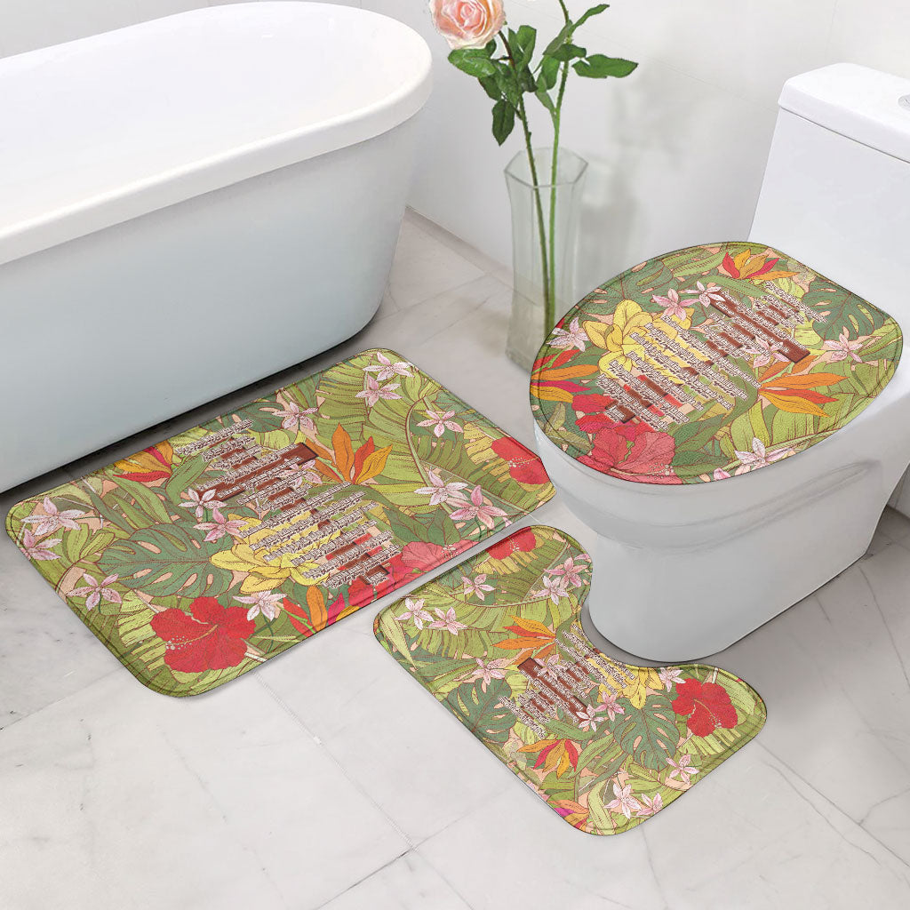 Mahalo Hawaii - ⁠Ka Pule a ka Haku Bathroom Set Tropical Flowers