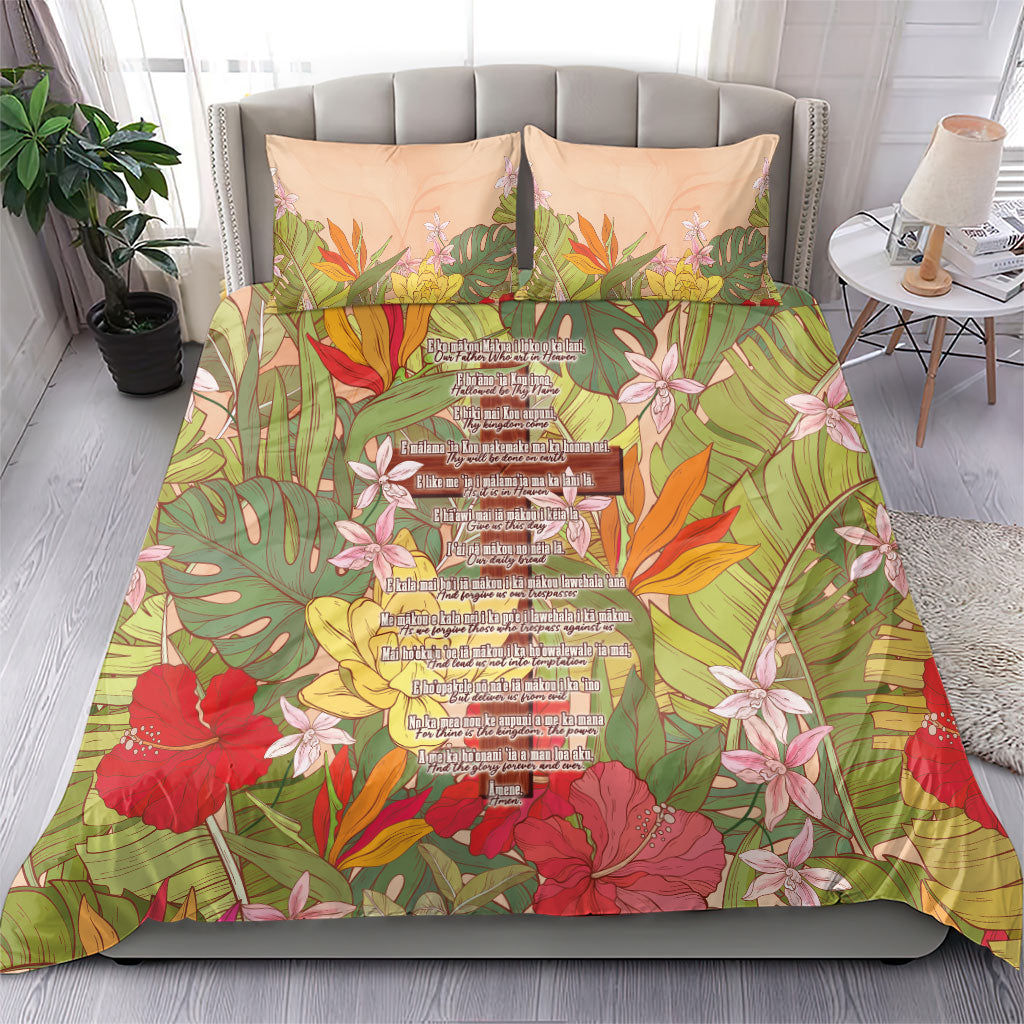 Mahalo Hawaii - ⁠Ka Pule a ka Haku Bedding Set Tropical Flowers