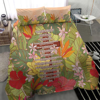 Mahalo Hawaii - ⁠Ka Pule a ka Haku Bedding Set Tropical Flowers