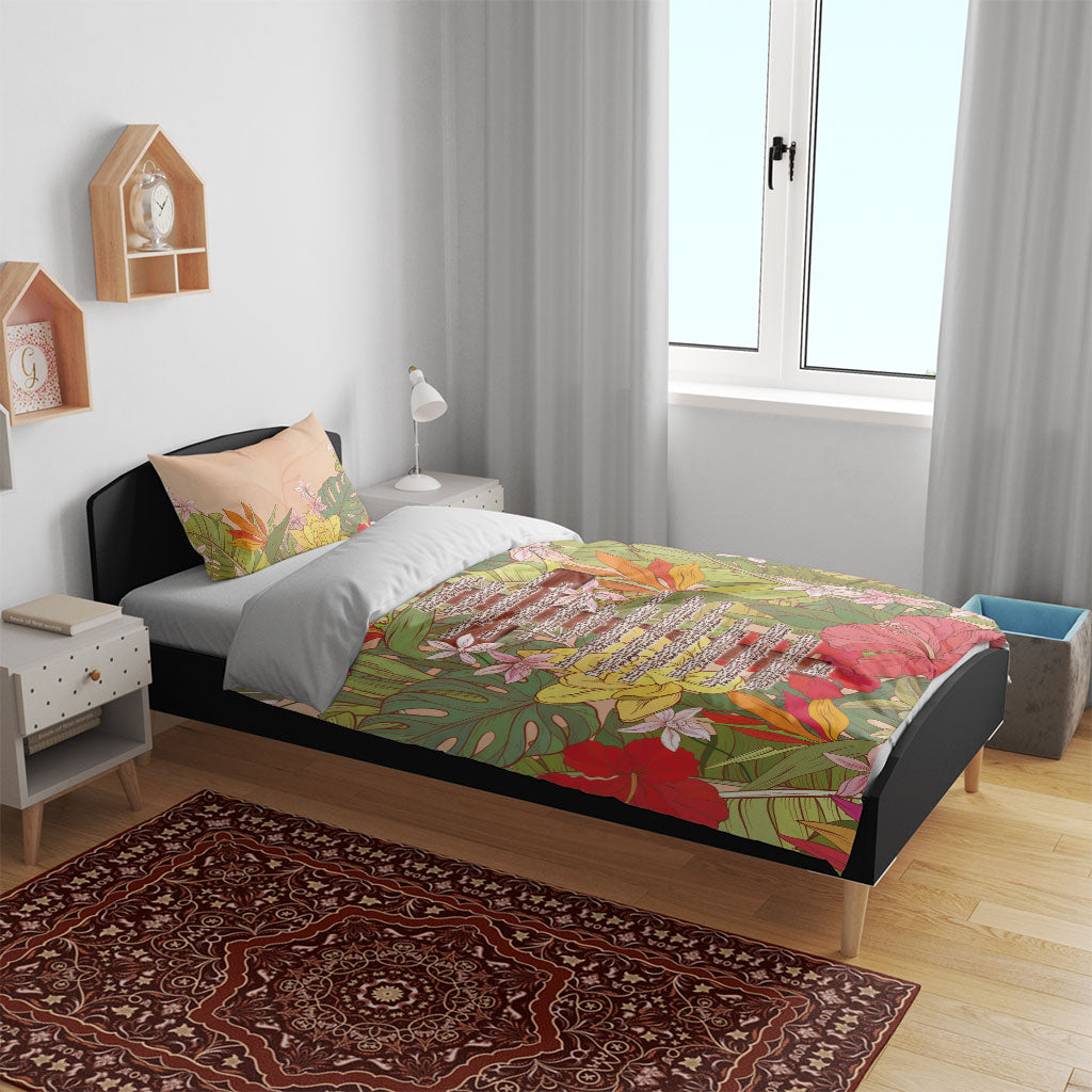 Mahalo Hawaii - ⁠Ka Pule a ka Haku Bedding Set Tropical Flowers