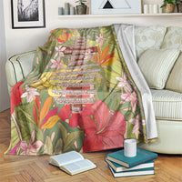 Mahalo Hawaii - ⁠Ka Pule a ka Haku Blanket Tropical Flowers