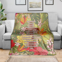 Mahalo Hawaii - ⁠Ka Pule a ka Haku Blanket Tropical Flowers