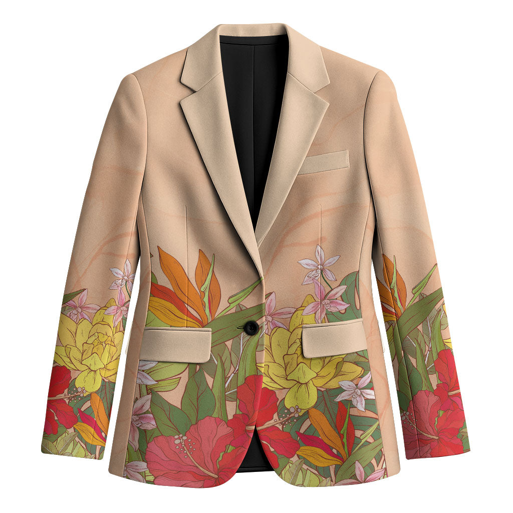 Mahalo Hawaii - ⁠Ka Pule a ka Haku Blazer Tropical Flowers