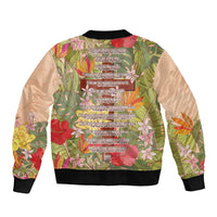 Mahalo Hawaii - ⁠Ka Pule a ka Haku Bomber Jacket Tropical Flowers