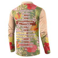 Mahalo Hawaii - ⁠Ka Pule a ka Haku Button Sweatshirt Tropical Flowers