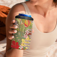 Mahalo Hawaii - ⁠Ka Pule a ka Haku 4 in 1 Can Cooler Tumbler Tropical Flowers