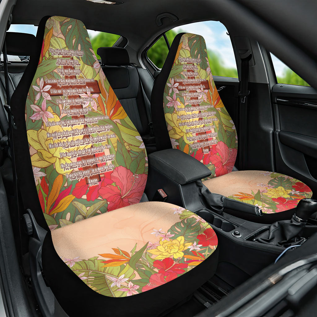 Mahalo Hawaii - ⁠Ka Pule a ka Haku Car Seat Cover Tropical Flowers