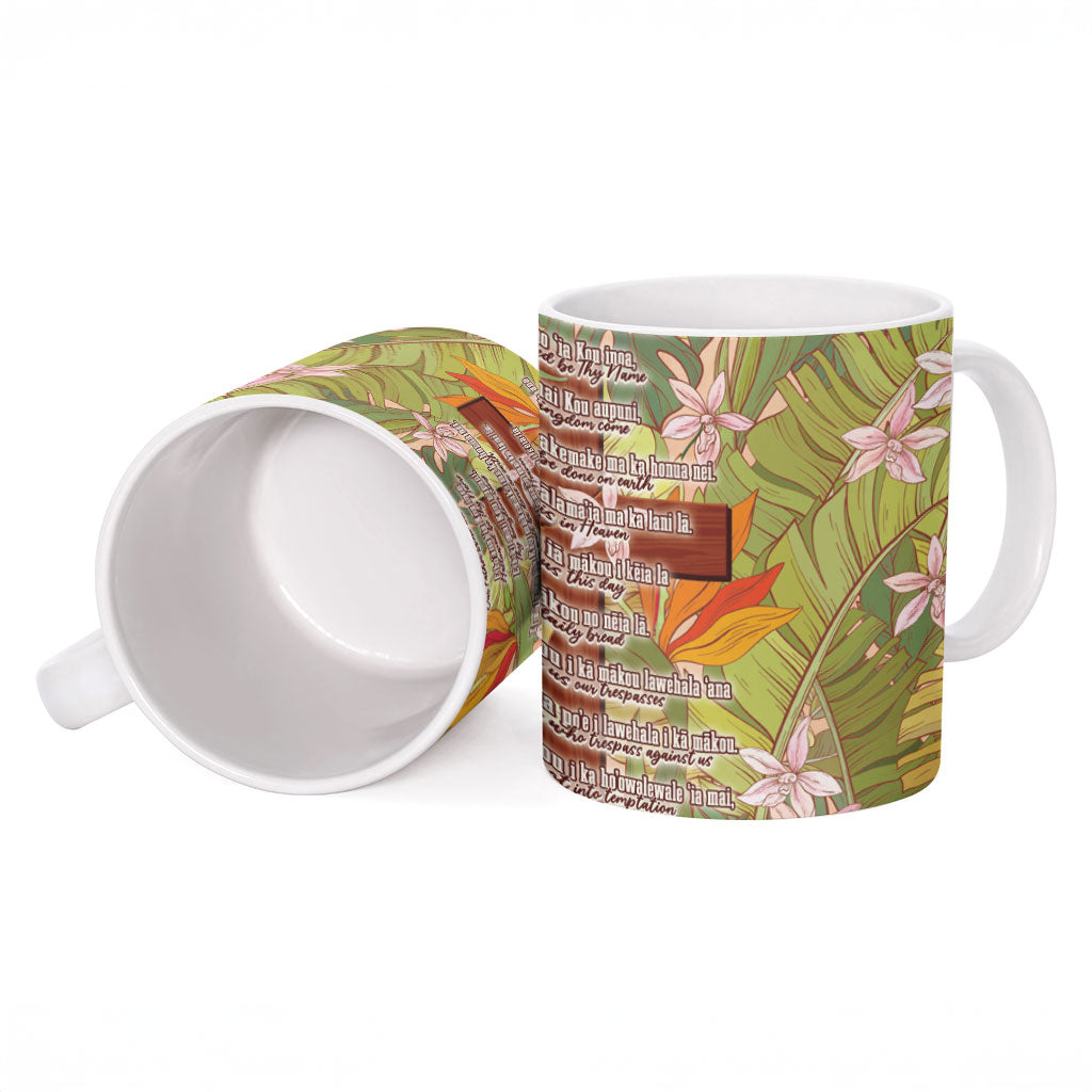 Mahalo Hawaii - ⁠Ka Pule a ka Haku Ceramic Mug Tropical Flowers